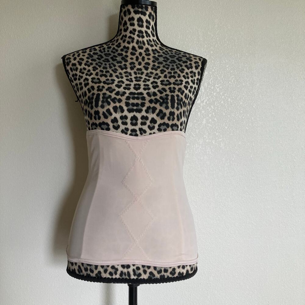 Subtract Waist Trainer L Pink Boning Underbust Plain Shaper Girdle Cincher 23318